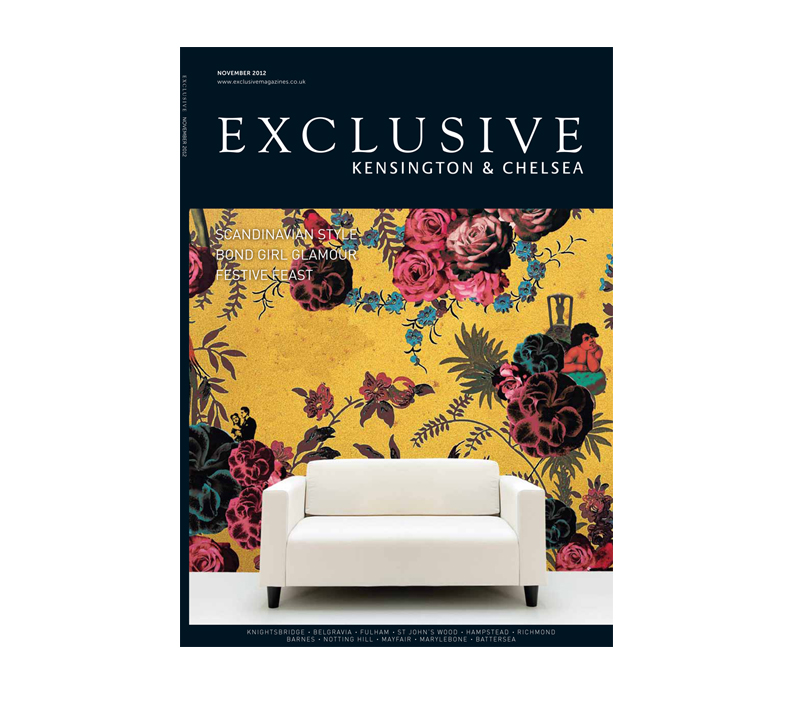 Cover of issue of Exclusive magazine features the interior design work of London interior designers Callender Howorth